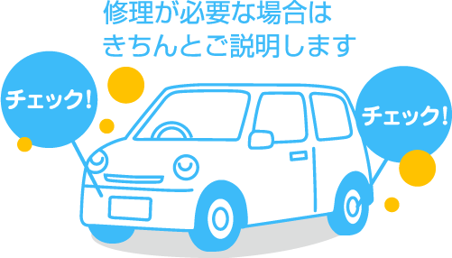 修理が必要な場合はきちんとご説明します